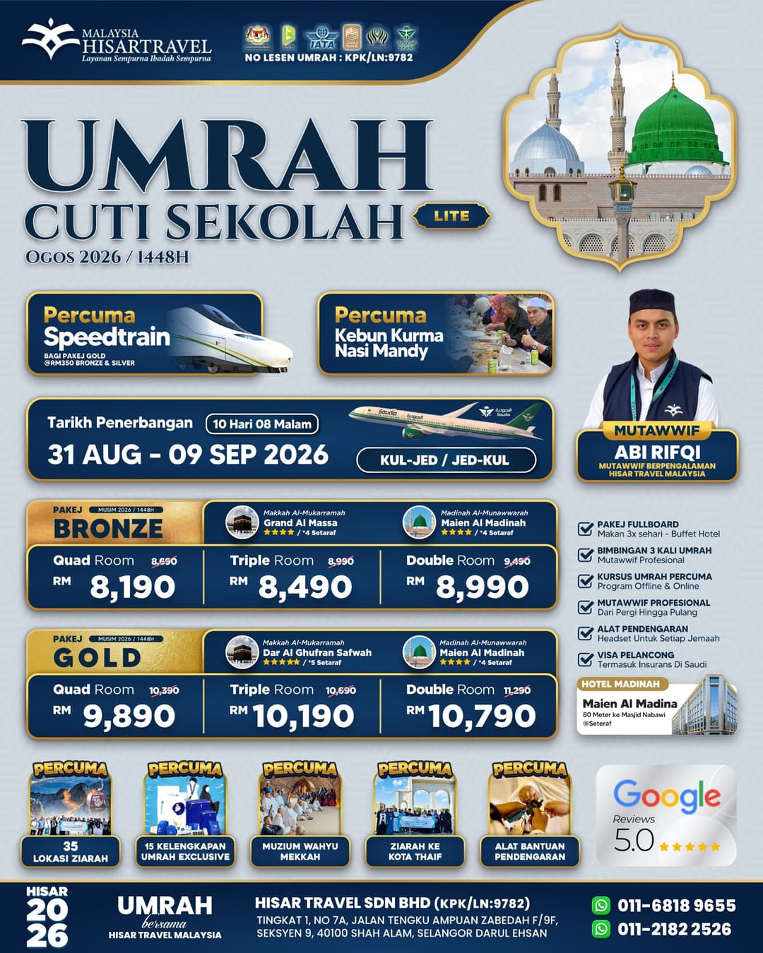 Poster 10. UMRAH CUTI SEKOLAH 31 OGOS 2026