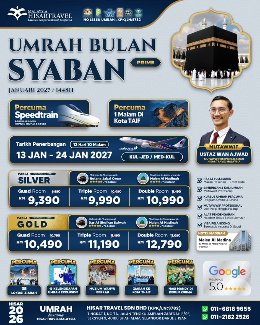 Poster 25. UMRAH BULAN SYABAN 13 JAN 2027