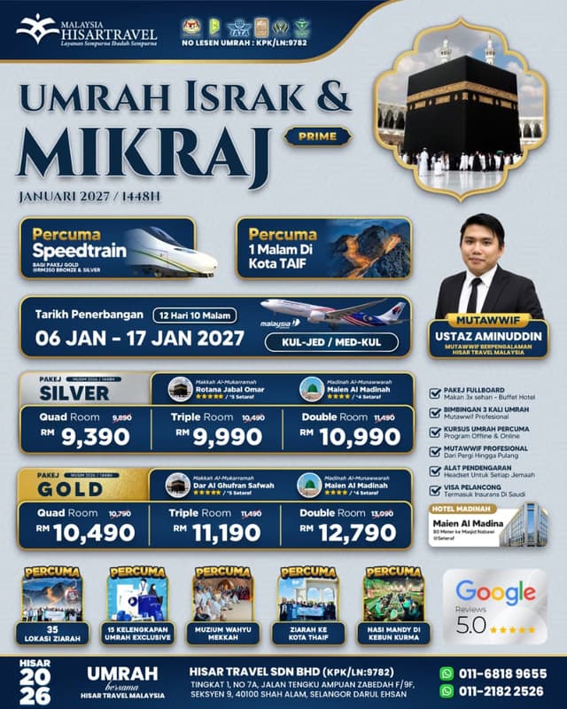24. UMRAH ISRAK & MIKRAJ 06 JAN 2027